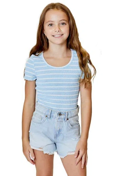 Design History Kids' Stripe Texture T-shirt In Blue