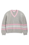 Design History Kids' Stripe V-neck Sweater
