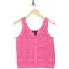 Design History Knit Tank Top In Pink Ribbon