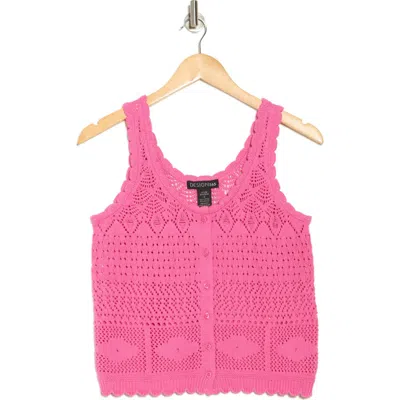 Design History Knit Tank Top In Pink Ribbon