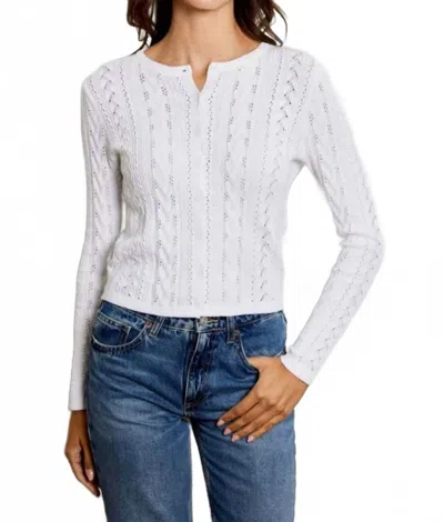Design History Lili Button Down Cardigan Sweater In White