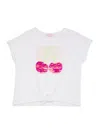 Design History Little Girl's Sequin Graphic T-shirt In White