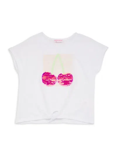 Design History Kids' Little Girl's Sequin Graphic T-shirt In White