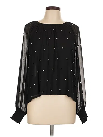 Pre-owned Design History Long Sleeve Blouse In Black