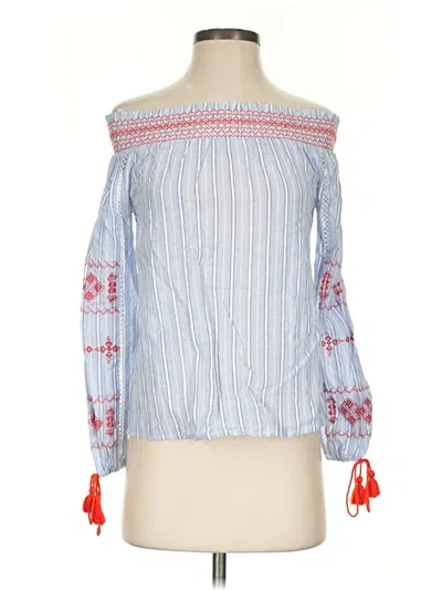 Pre-owned Design History Long Sleeve Blouse In Blue