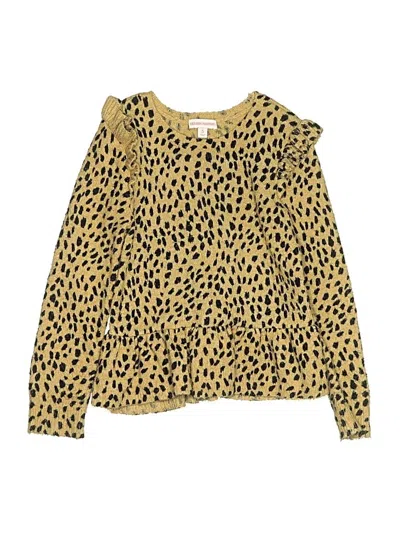 Pre-owned Design History Kids' Long Sleeve Blouse In Gold