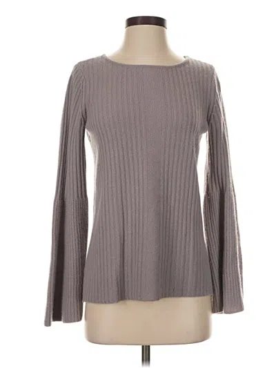 Pre-owned Design History Long Sleeve Top Gray Boatneck Tops