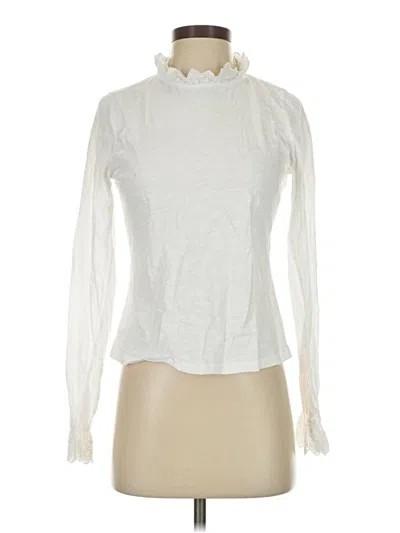 Pre-owned Design History Long Sleeve Top Ivory Turtleneck Tops In White