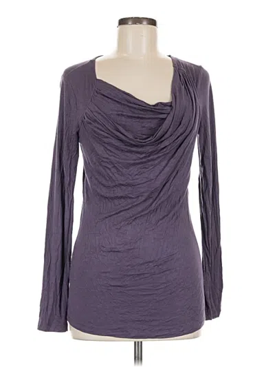 Pre-owned Design History Long Sleeve Top Purple Cowl Neck Tops