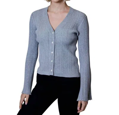 Design History Lurex Front Cardi Heather Stone Combo In Grey
