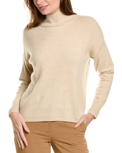 Design History Mock Neck Cashmere Sweater In Neutral