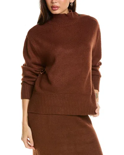 Design History Mock Neck Sweater In Brown