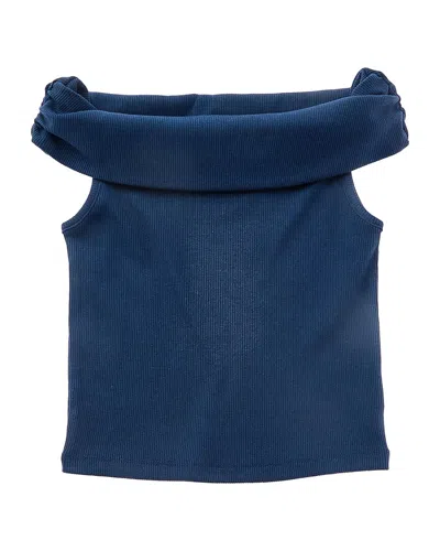 Design History Off-shoulder Top In Blue