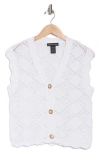 Design History Openwork Cotton Vest In White