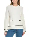 Design History Patch Pocket Sweater In White