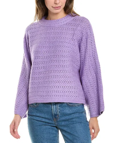 Design History Pointelle Sweater In Pink