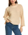 Design History Pointelle Sweater In Beige