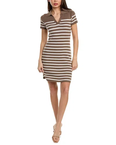 Design History Polo Mini Dress In Brown