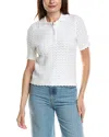 Design History Short Sleeve Sweater In White In White