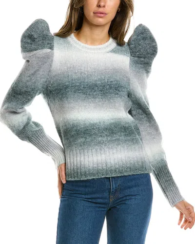 Design History Puff Sleeve Sweater In Animal Print