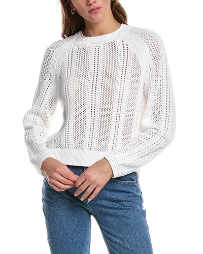 Design History Raglan Textured Sweater In White