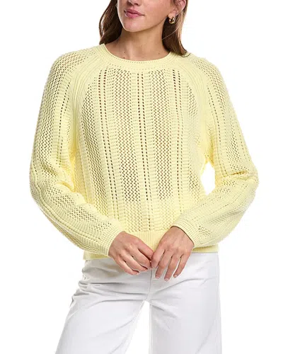 Design History Raglan Textured Sweater In Yellow