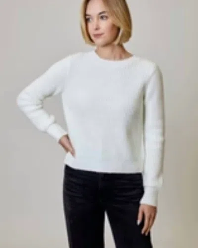 Design History Rory Sequin Bow Sweater In White