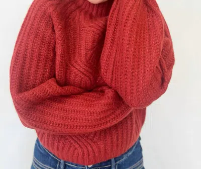 Design History Selena Sweater In Chili Red