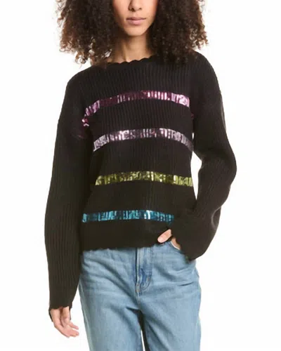 Design History Sequin Sweater In Black Combo