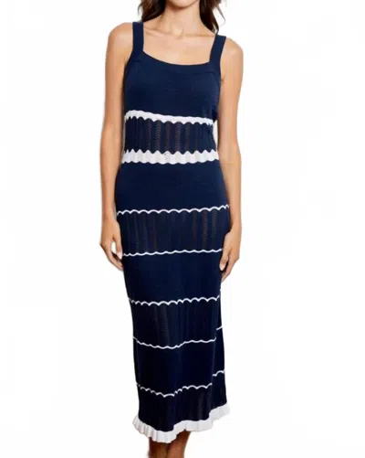 Design History Sharon Knit Dress In Navy In Blue