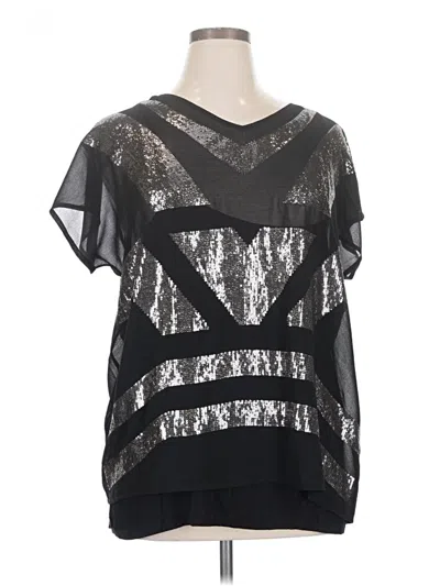 Pre-owned Design History Short Sleeve Blouse In Black