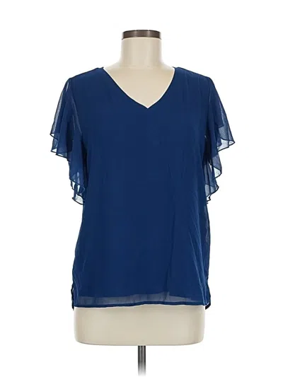 Pre-owned Design History Short Sleeve Blouse In Blue