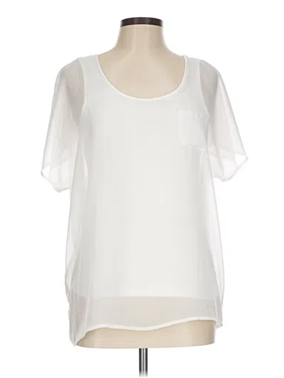 Pre-owned Design History Short Sleeve Blouse In Ivory