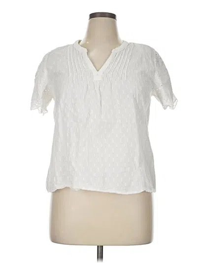 Pre-owned Design History Short Sleeve Blouse In White