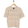 Design History Short Sleeve Bobble Stitch Pullover In Dove