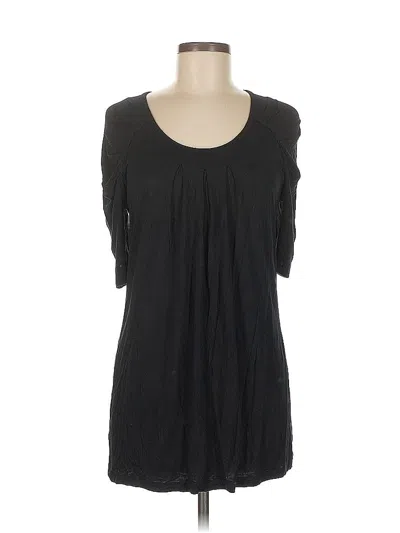 Pre-owned Design History Short Sleeve Top Black Scoop Neck Tops