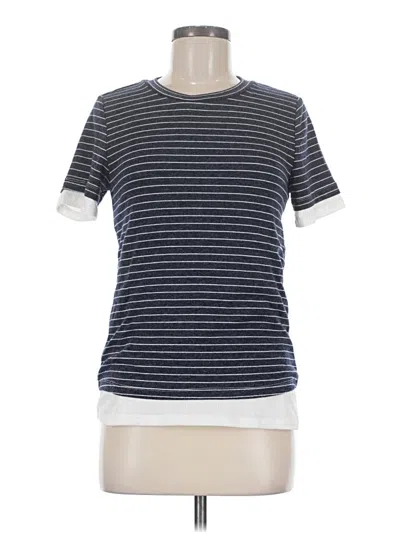 Pre-owned Design History Short Sleeve Top Gray Crew Neck Tops