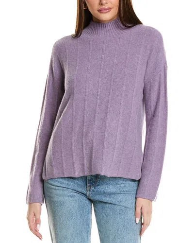Design History Sloppy Turtleneck Cashmere Sweater In Purple