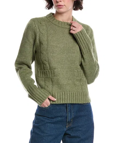 Design History Stef Wool & Cashmere-blend Sweater In Green