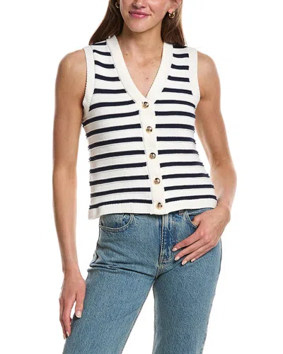 Design History Striped V-neck Tank Top In Multi