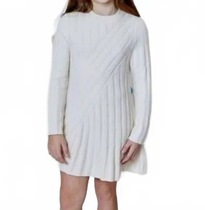 Design History Kids' Sweater Dress In Ivory In White