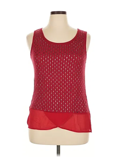 Pre-owned Design History Tank Top Red Halter Neckline Tops