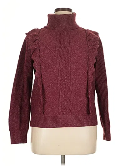 Pre-owned Design History Turtleneck Sweater In Burgundy