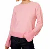 Design History Two Color Brioche Cashmere Sweater In Strawberry Ice Combo In Multi