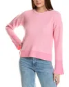 Design History Two Color Brioche Cashmere Sweater In Pink