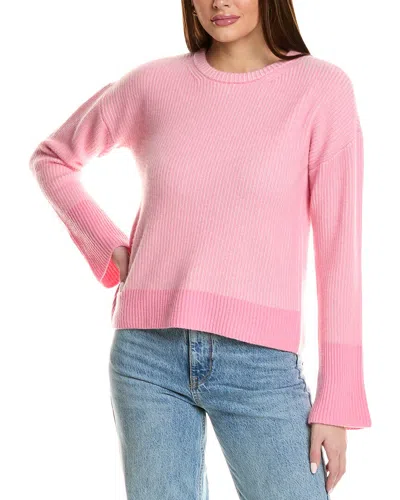 DESIGN HISTORY TWO COLOR BRIOCHE CASHMERE SWEATER