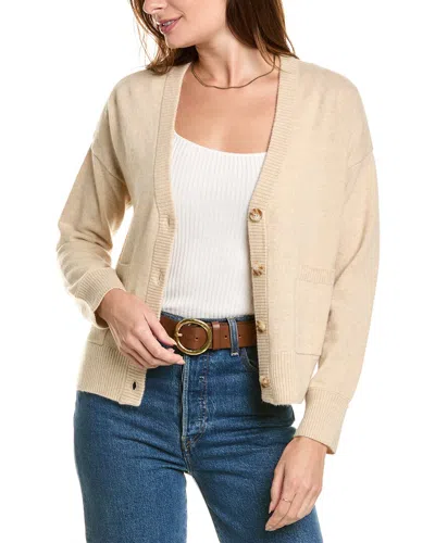Design History V-neck Cashmere Cardigan In Beige