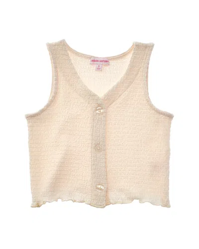 Design History Kids' Vest In Gold