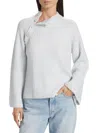 Design History Women's Asymmetric Button Sweater