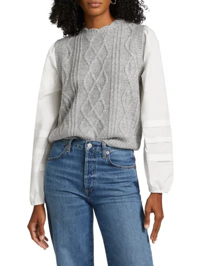 Design History Women's Cable-knit Sweater Vest In Multi